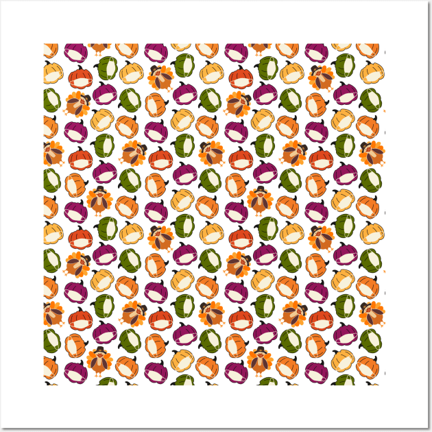 Corona Pumpkins and Turkeys Thanksgiving Wall Art by Sandra Hutter Designs